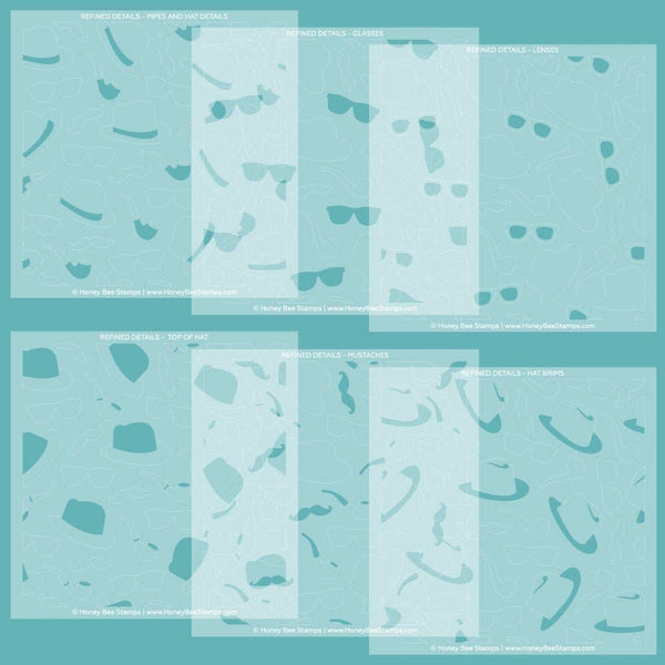 Refined Details 6x6 Layering Stencils + Coordinating Die Set