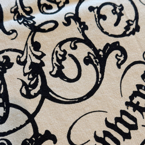 Gothique Script | 24x36 Screen-Printed Canvas