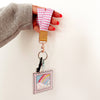 Rainbow Stamp Glitter Shaker Keychain Bag Charm
