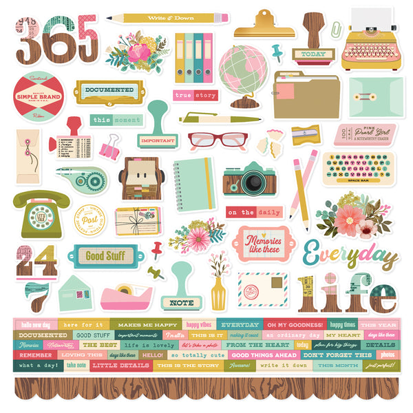 Noteworthy 12x12 Cardstock Sticker Sheet