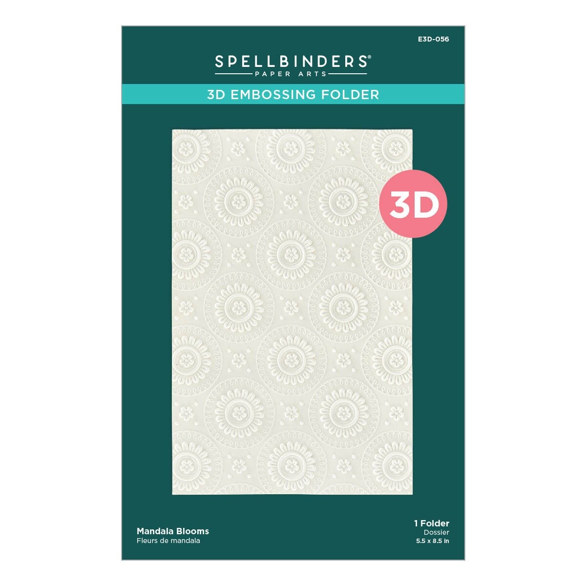 Mandala 3D A5 Embossing Folder
