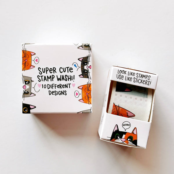 Mini Meows Faux-stage Stamp Washi