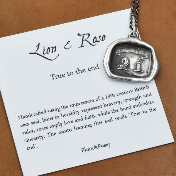 True to the End Wax Seal Pendant