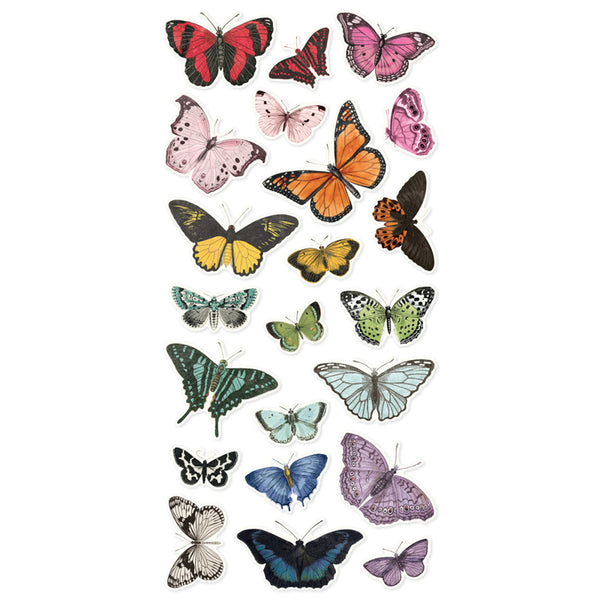 Color Palette Butterfly + Floral Foam Stickers {clearance}