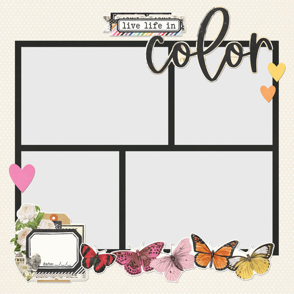 Color Palette Simple Pages Page Pieces {clearance}
