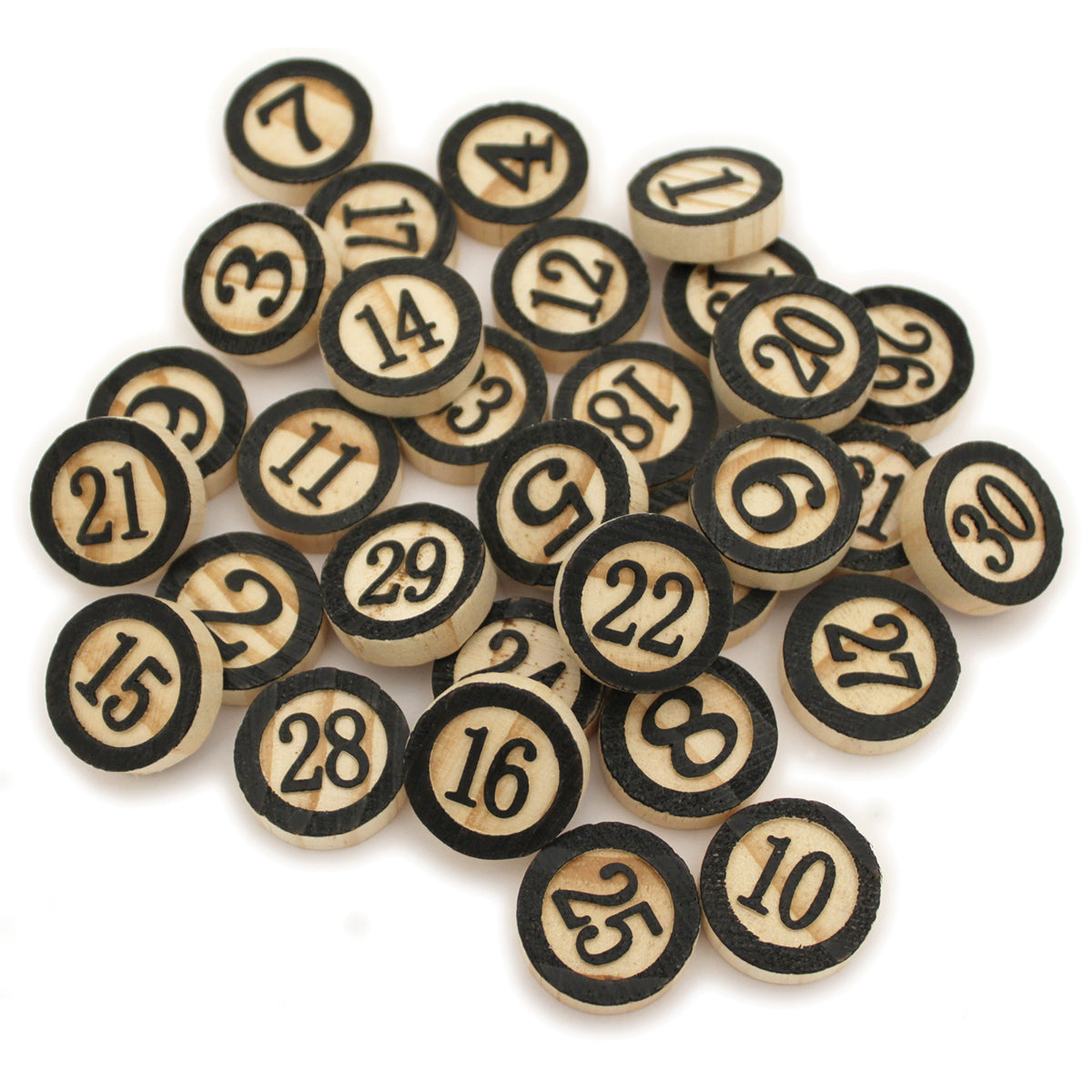 Tuiles de bingo en bois récupéré