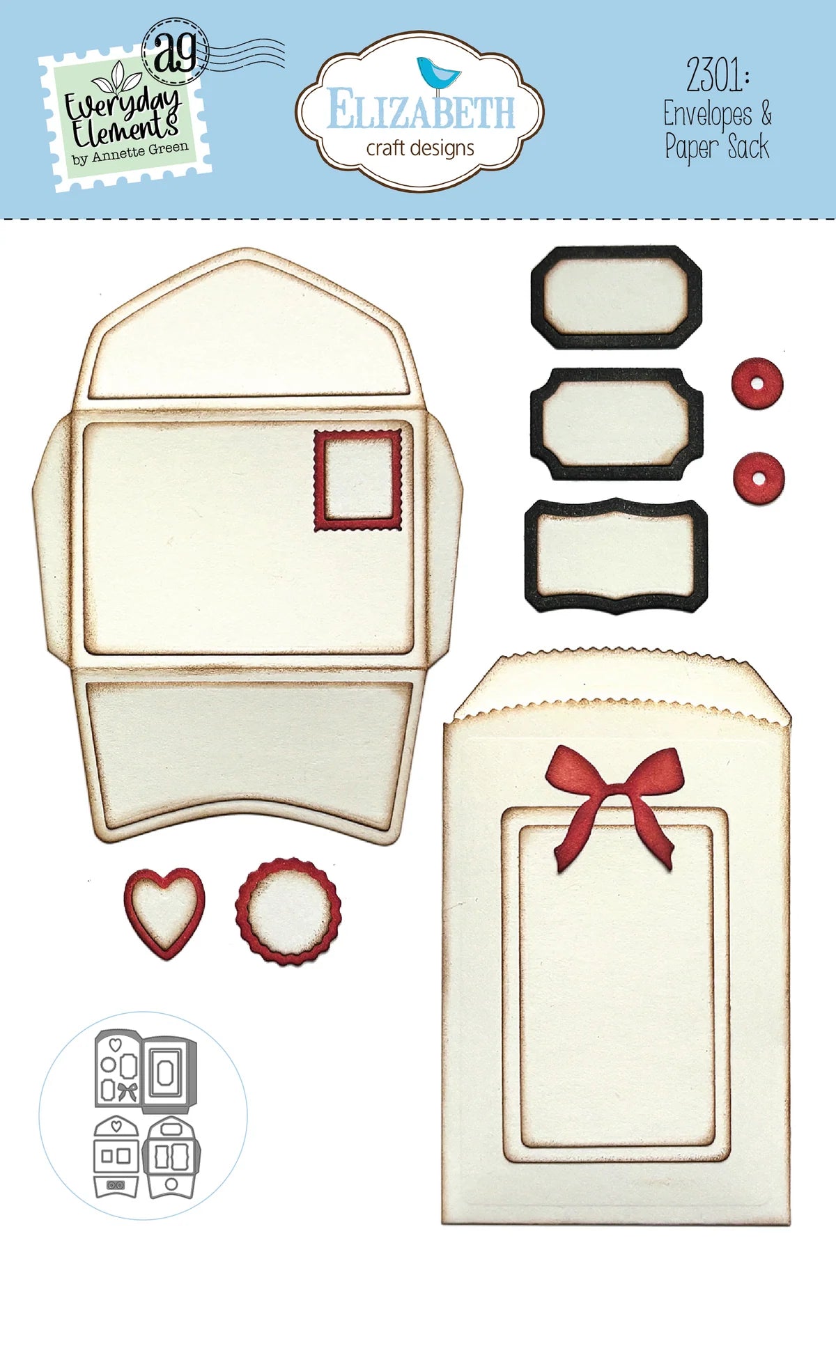 Envelopes & Paper Sack Die Set No. 2301 | Everyday Elements