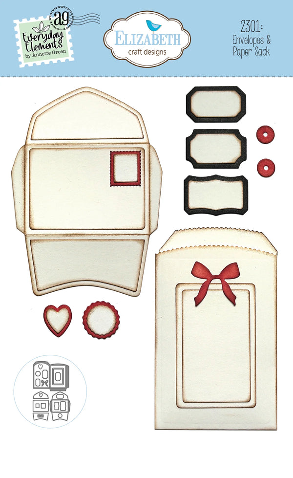 Envelopes & Paper Sack Die Set No. 2301 | Everyday Elements