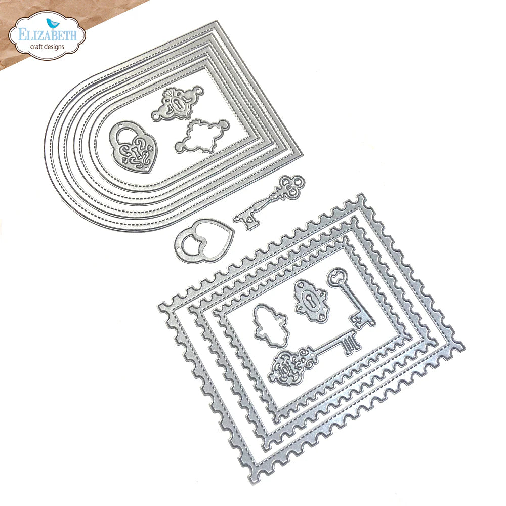 Postage, Arches & Keys Die Set No. 2303 | Everyday Elements