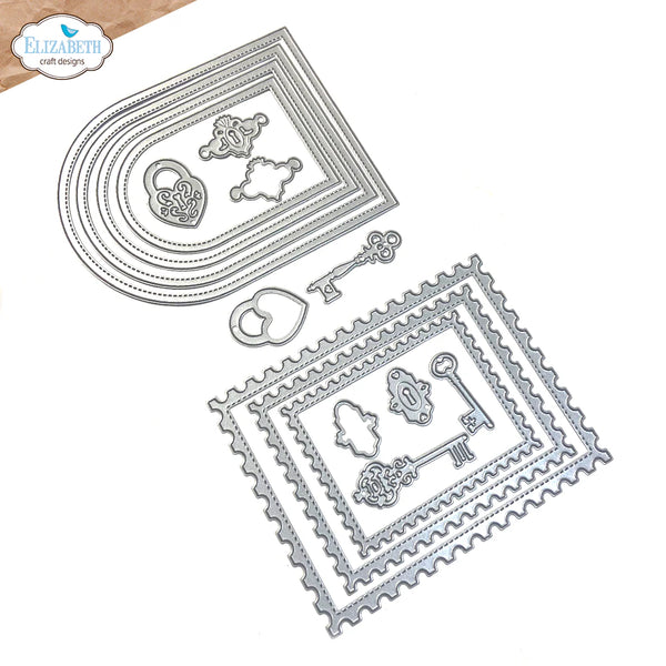 Postage, Arches & Keys Die Set No. 2303 | Everyday Elements