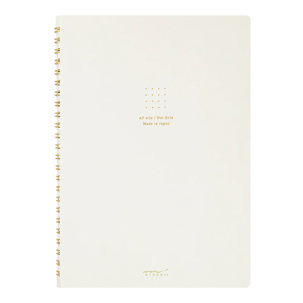 Midori Soft Color A5 Dot Grid Ring Notebook