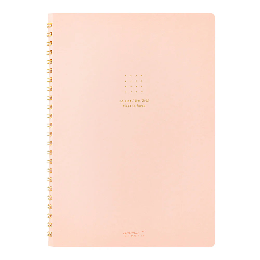 Midori Soft Color A5 Dot Grid Ring Notebook