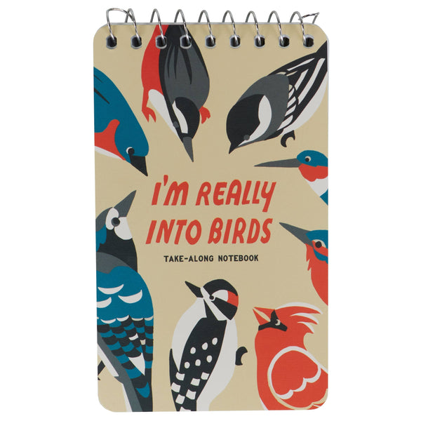 Really Into Birds Spiral Pocket Notepad