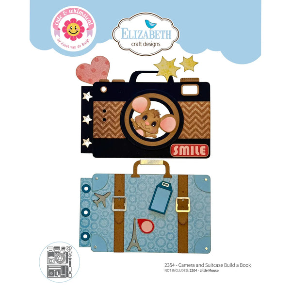 Camera and Suitcase Build a Book Die Set