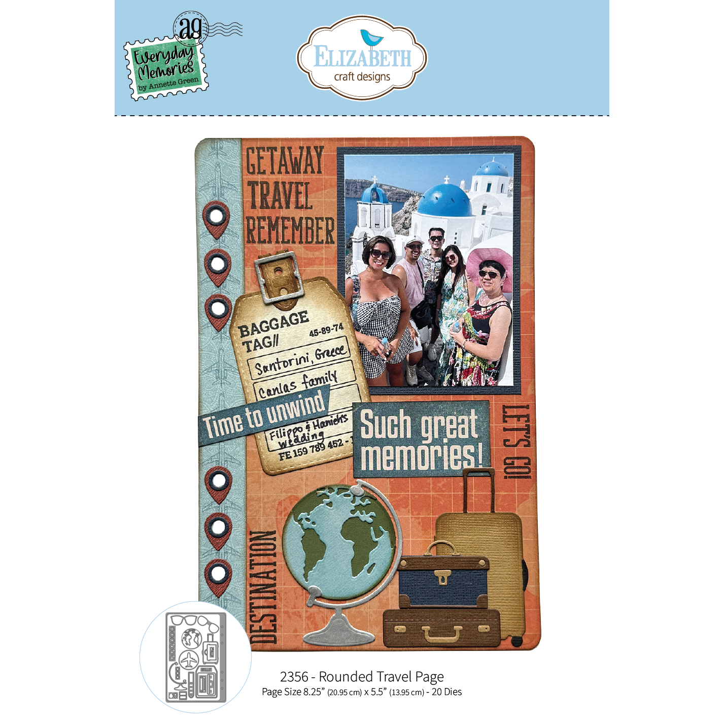 Rounded Travel Page Die Set