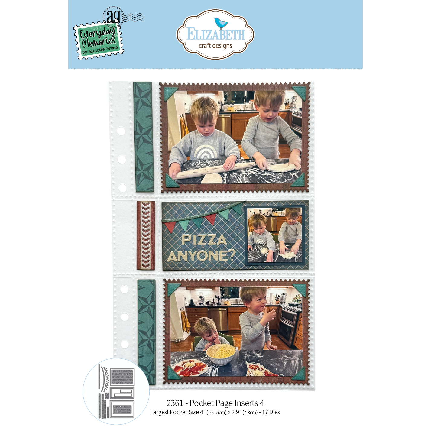 Pocket Page Inserts 4 Die Set