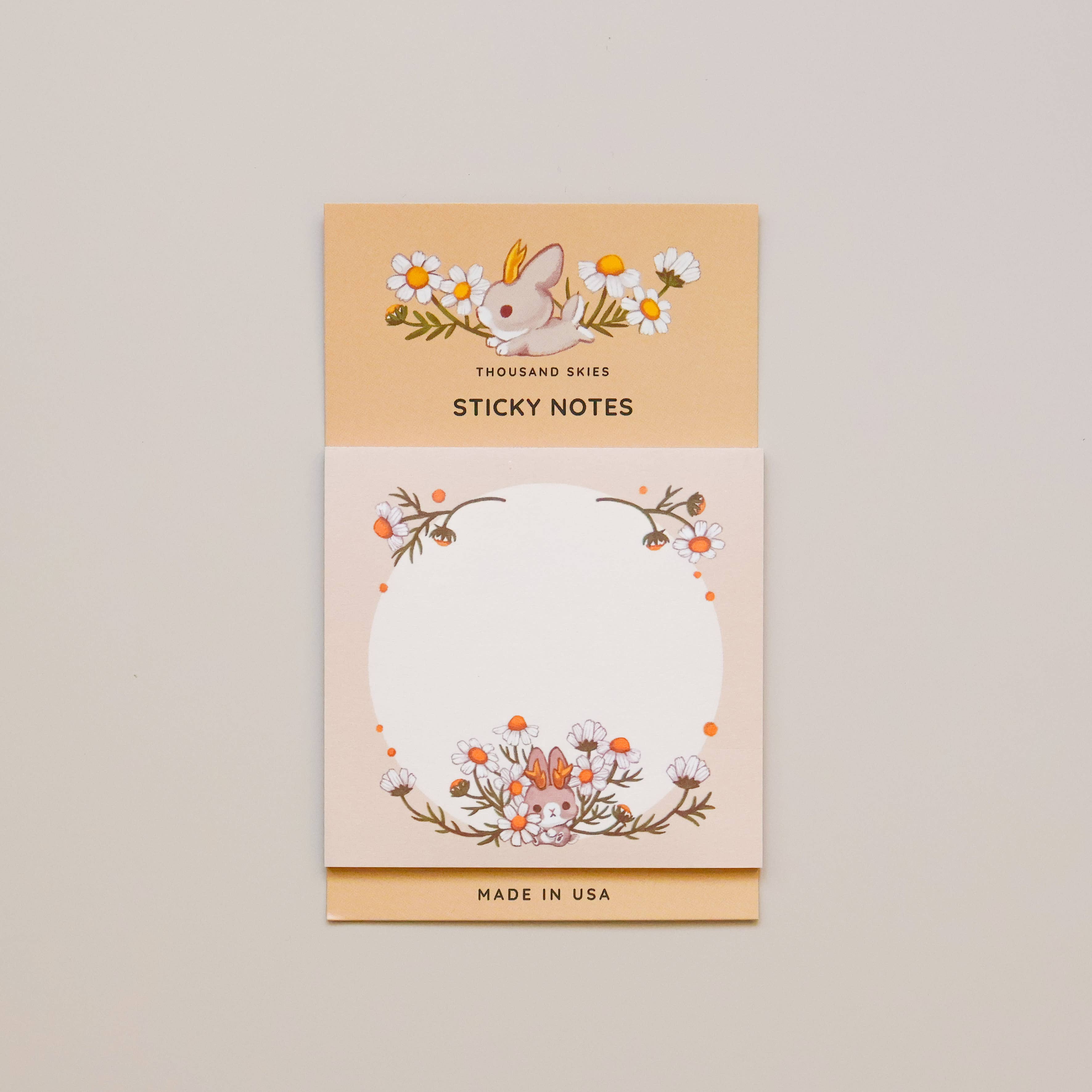 Jackalope's Garden Cream Sticky Notes