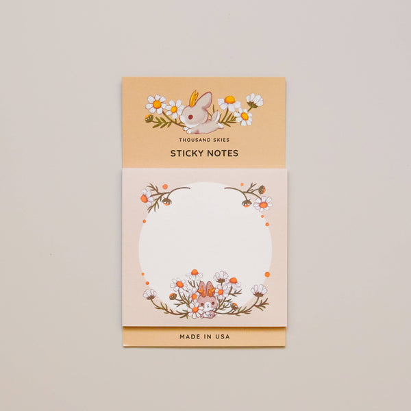 Jackalope's Garden Cream Sticky Notes