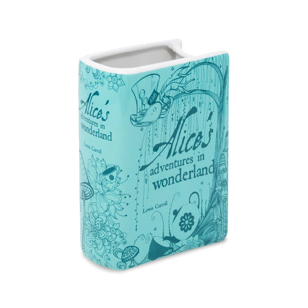 Blue Alice in Wonderland Small Book Vase