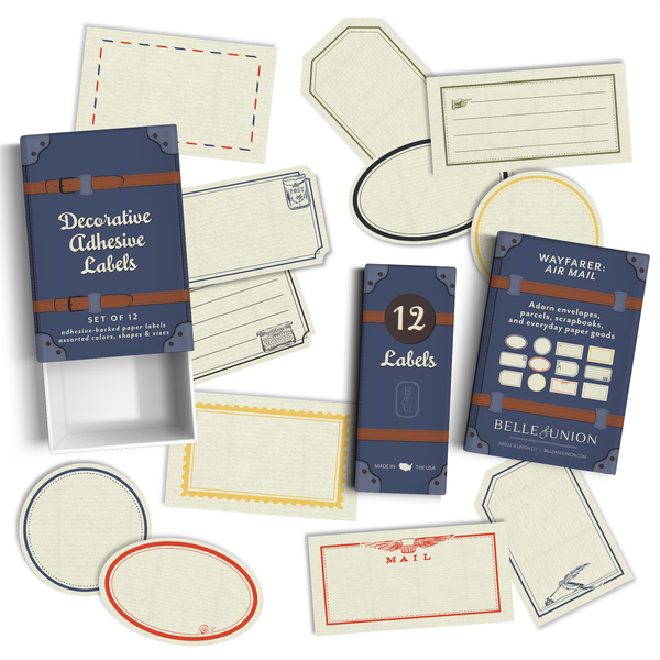 Air Mail Wayfarer Paper Label Stickers