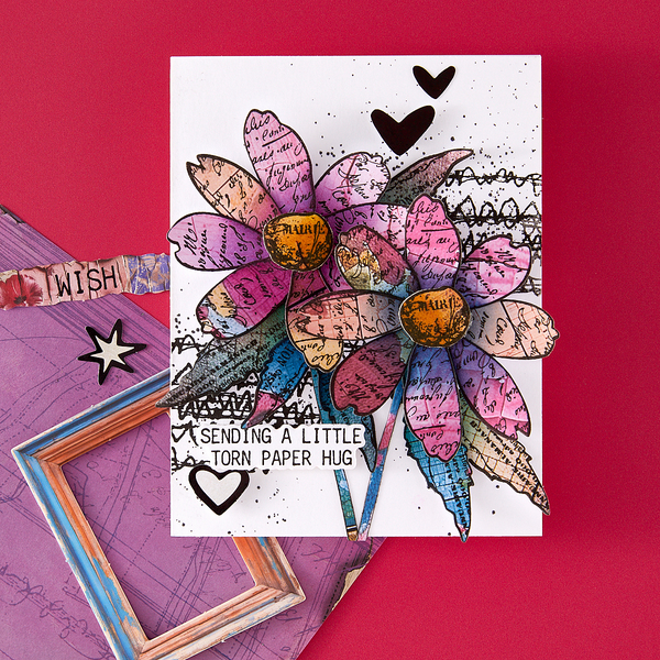 Sculpted Scripted Floral Stamp + Die Set