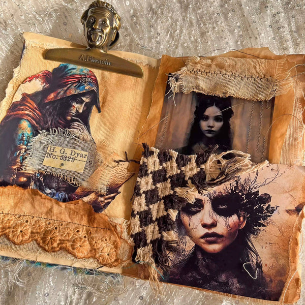 Vintage Coffee Stained Lace