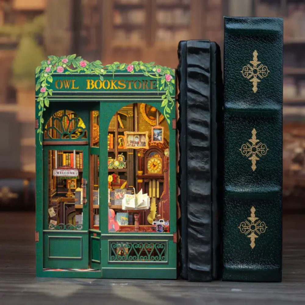 {coming soon!} Owl Bookstore Book Nook Diorama Kit