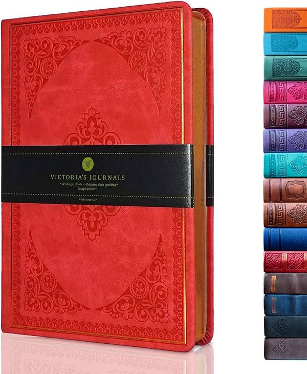 Red Antiqued Vegan Leather Journal
