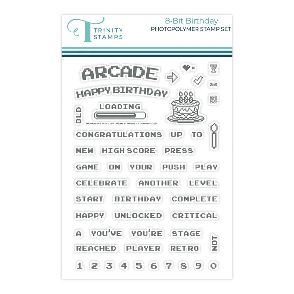 8-Bit Birthday Stamp + Die Set