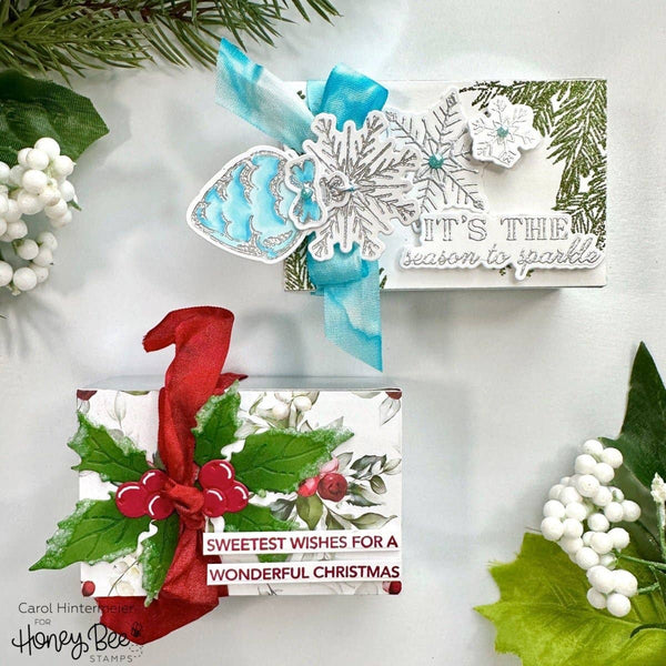 Christmas Lights 6x6 Clear Stamp Set | Vintage Gift Card Box Add-On {Retired}