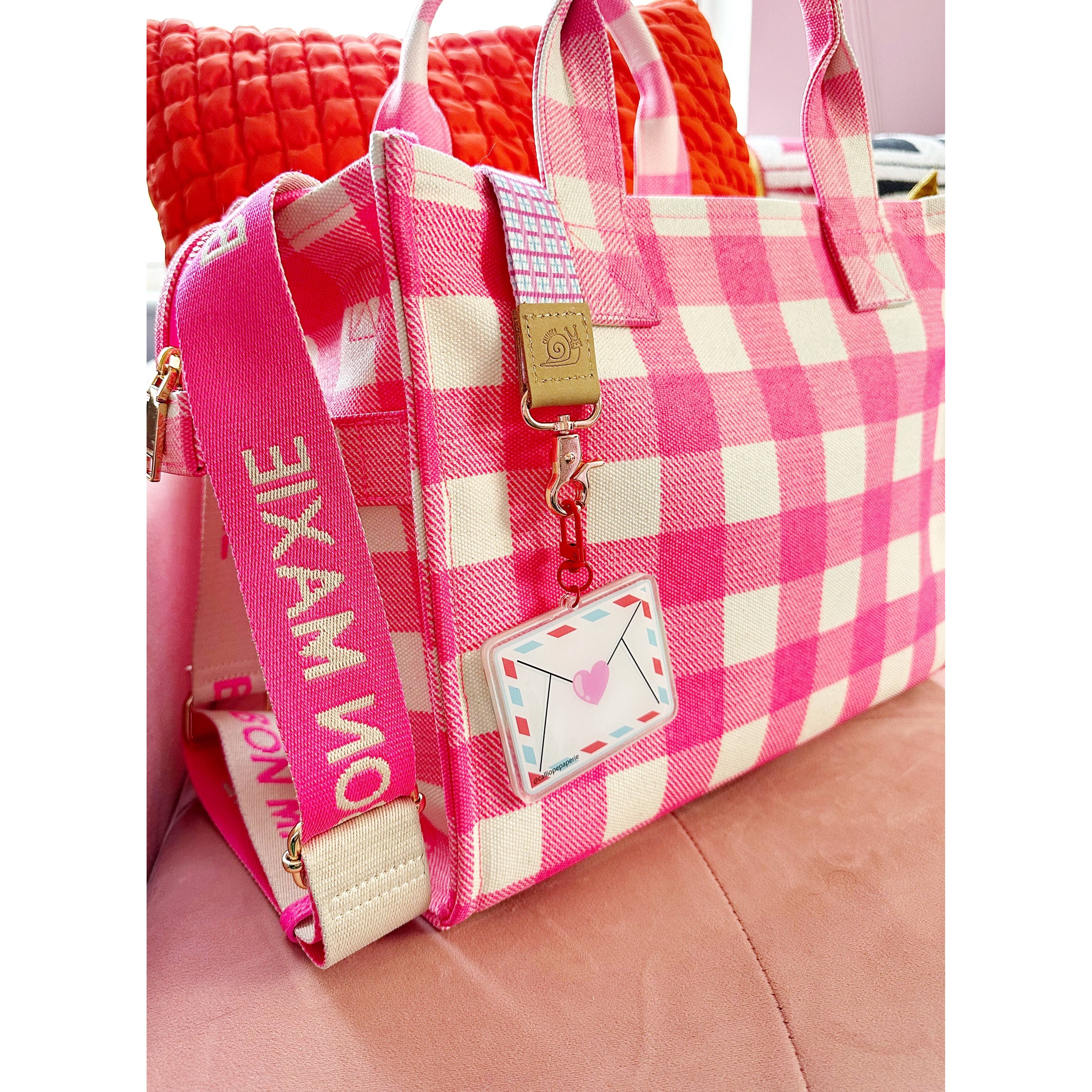 Pen Pal Envelope Confetti Shaker Keychain Bag Charm