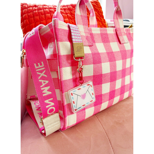 Pen Pal Envelope Confetti Shaker Keychain Bag Charm