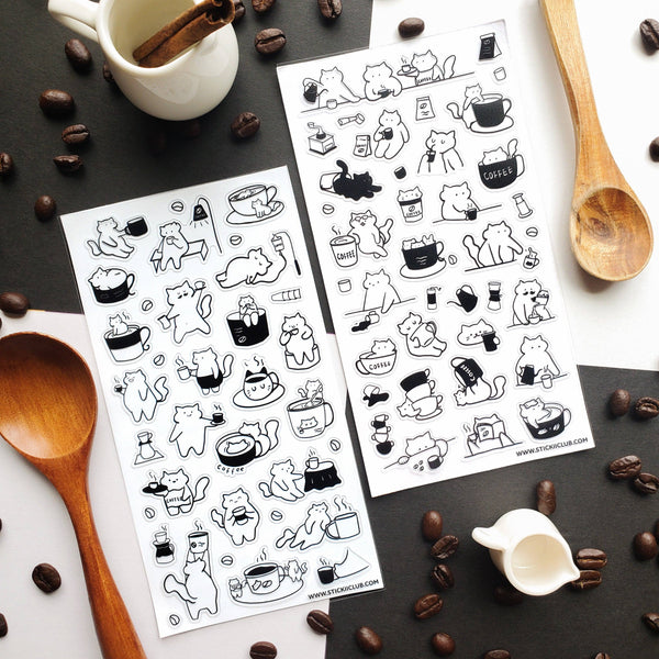 Caffeine Cats Vol. 1 Sticker Sheet