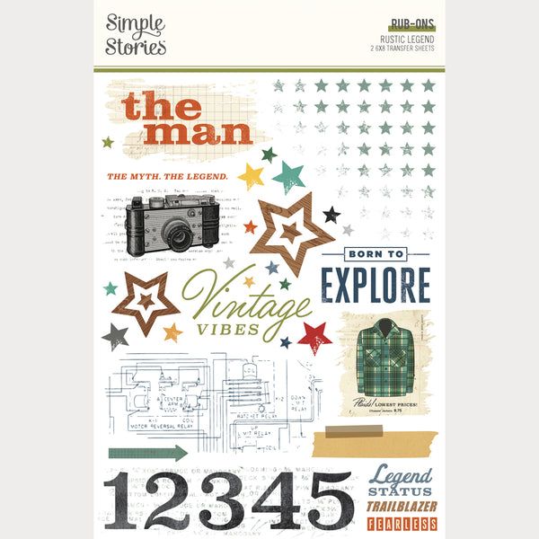 Rustic Legend Rub-Ons