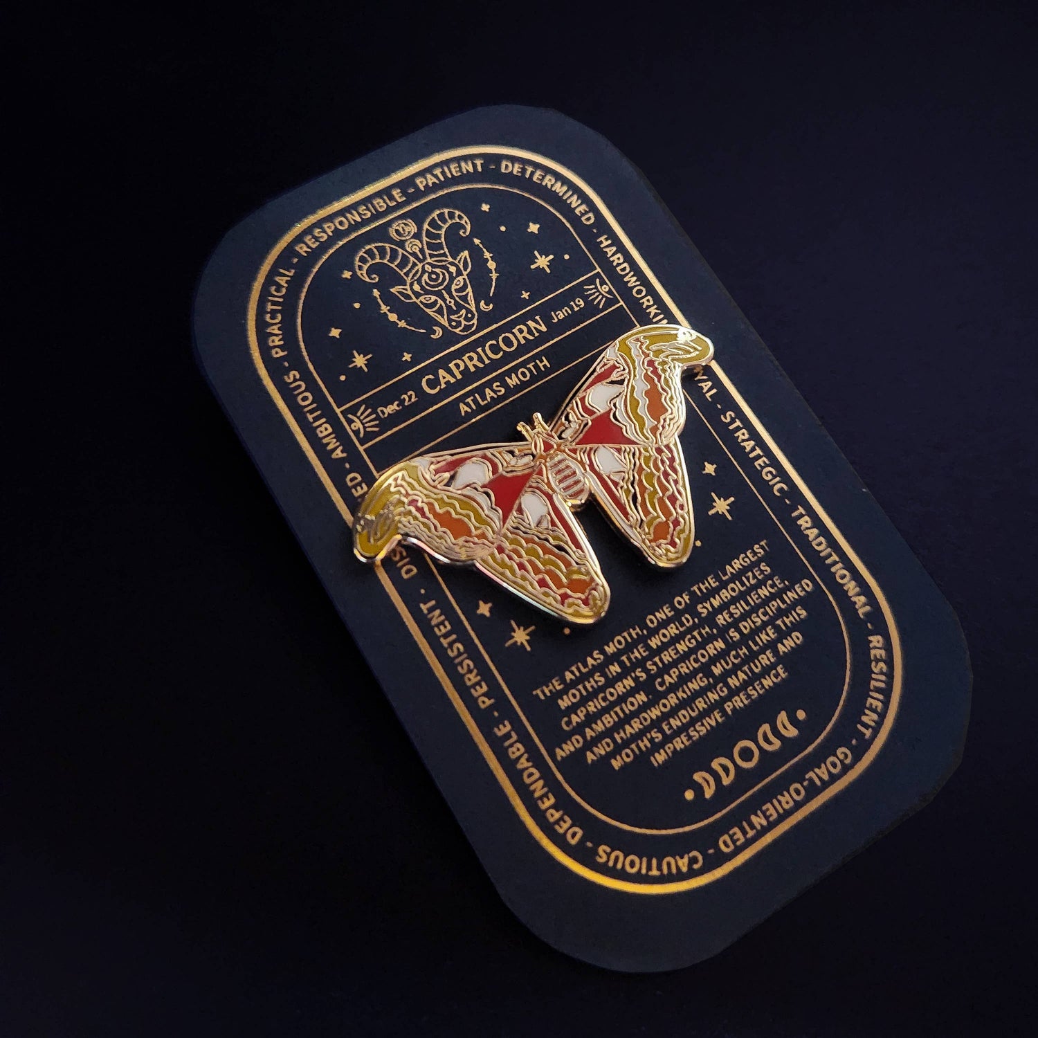 Zodiac Butterfly and Moth Enamel Pin Collection