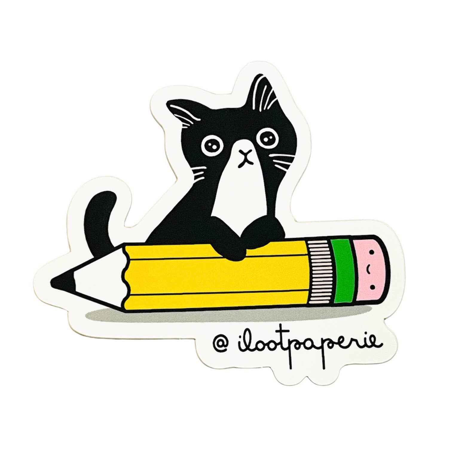 Cat Pencil Sticker Matte Vinyl Sticker