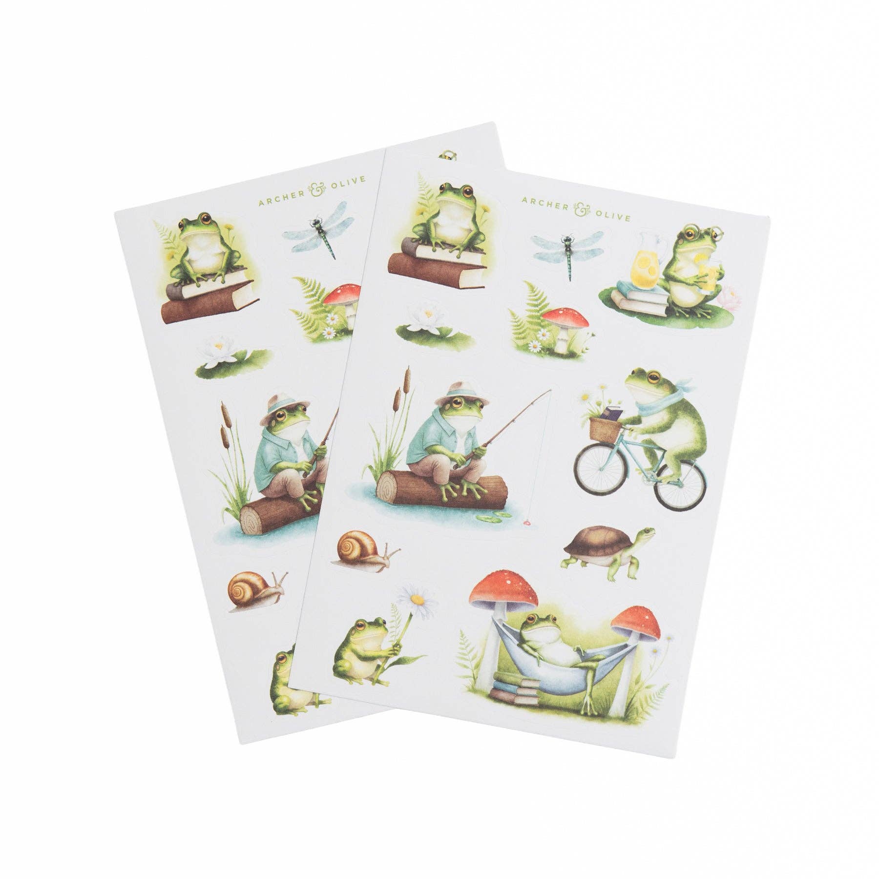 Literary Frog Sticker Sheets