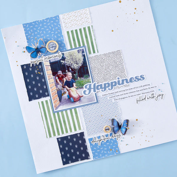 Happiness Sentiments Press Plate + Die Set | Storytelling Collection