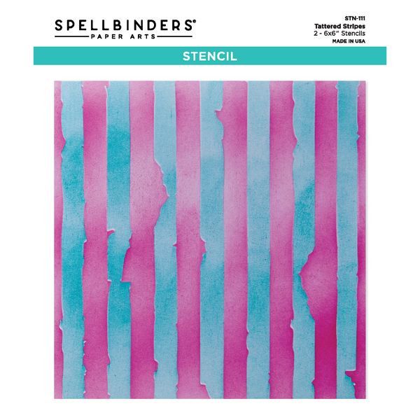 Tattered Stripes 6x6 Layering Stencil