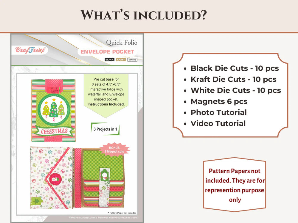 {coming soon!} Envelope Pocket Folio 3pk Blanks | Black, Kraft, and White