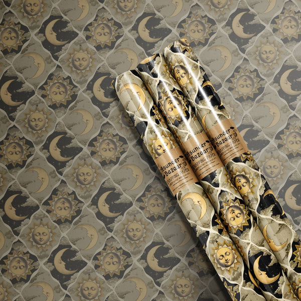 Sun and Moon Harlequin Wrapping Paper