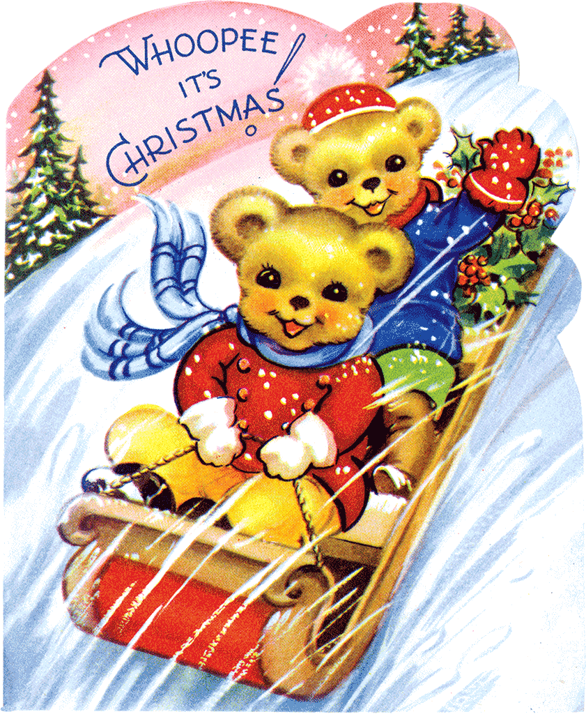 Merry Christmas Die Cut Greeting Card Packet