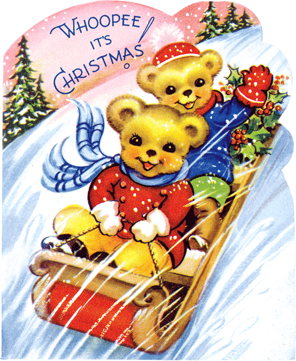 Merry Christmas Die Cut Greeting Card Packet