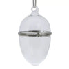 Ephemera Filled Glass Egg with Cord Hanger
