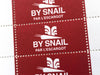 Red “By Snail / Par L’escargot” 3pk Lick & Stick Stamps
