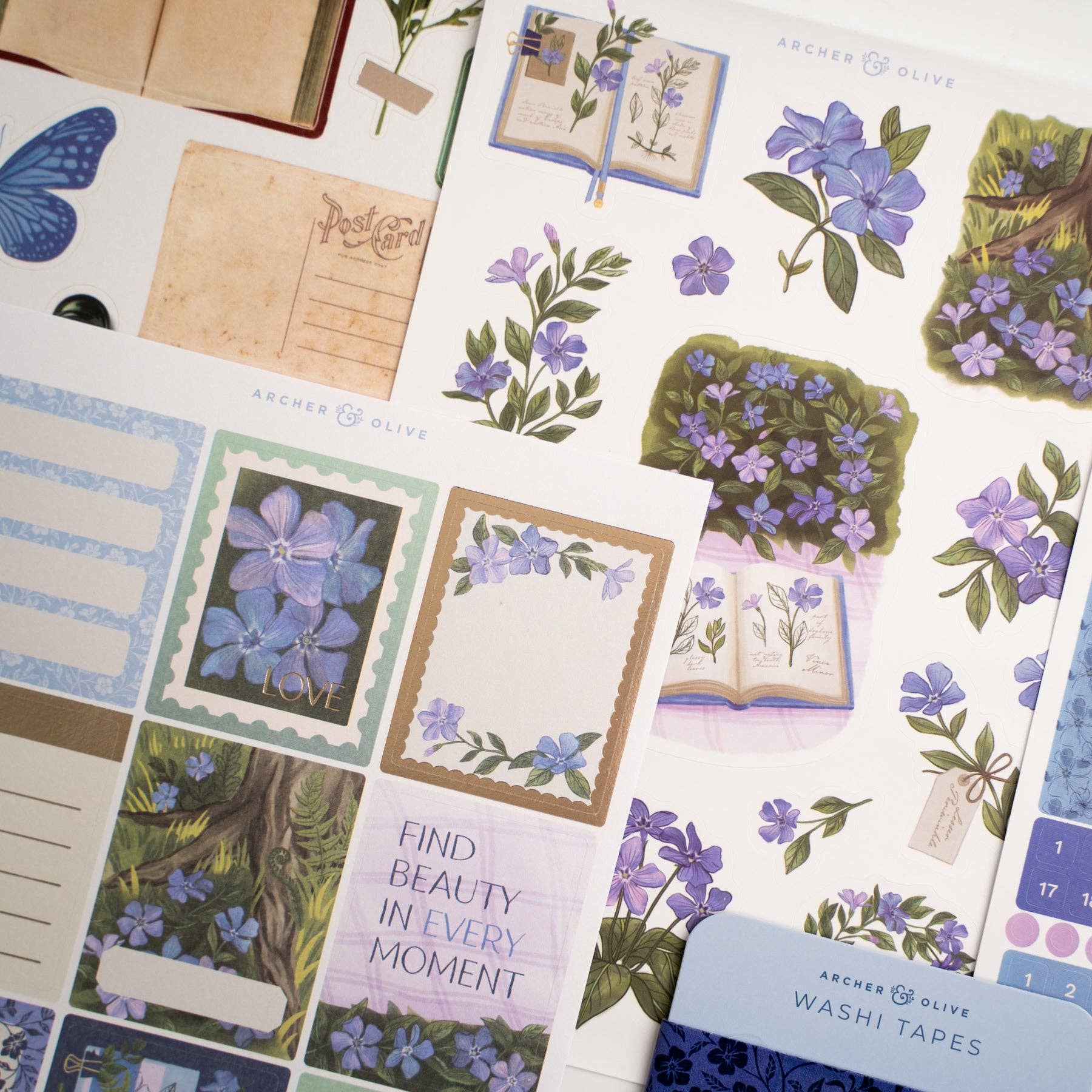 Wild Periwinkle Themed Stationery Kit