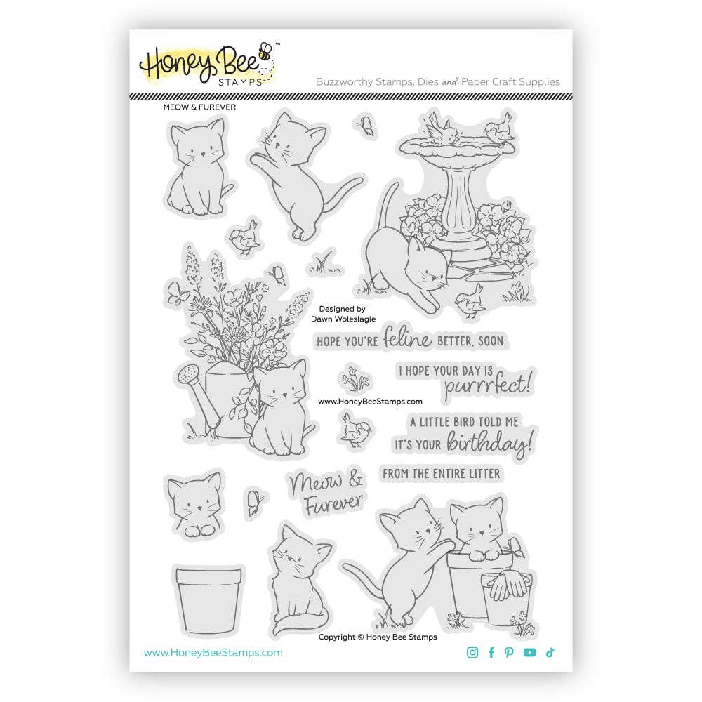 Meow & Furever 6x8 Clear Stamp Set