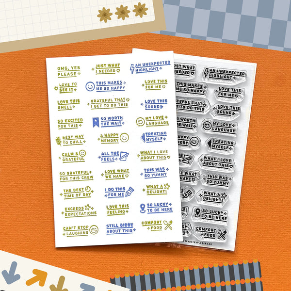 30 Days of Gratitude 4x6 Clear Stamp Set