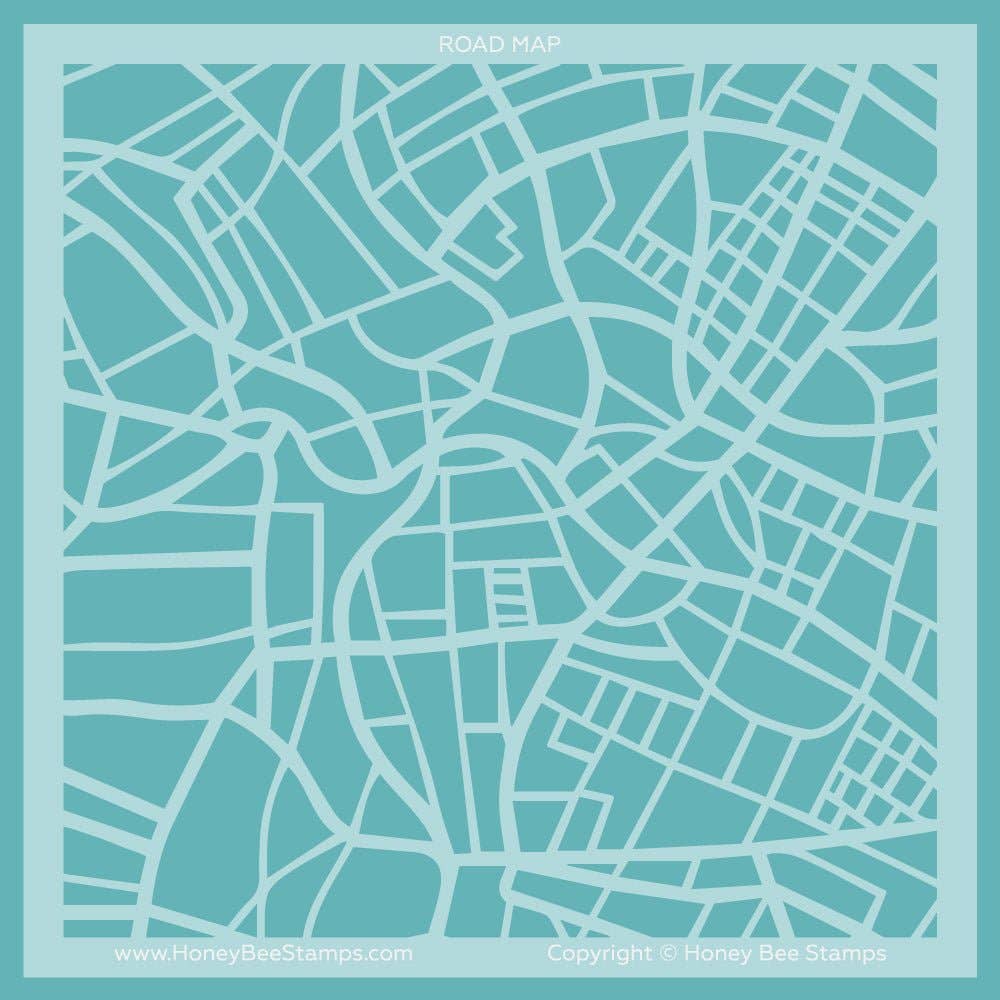 Road Map 6x6 Background Stencil {Retired}