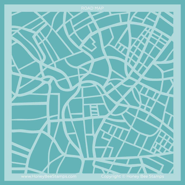 Road Map 6x6 Background Stencil {Retired}